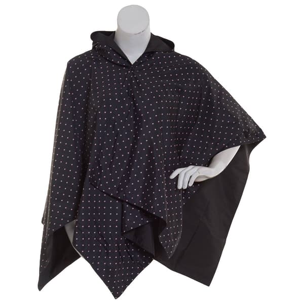 Womens Capelli New York Polka Dot Reversible Poncho - image 