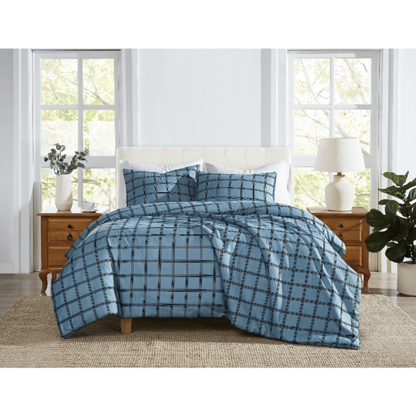 Cannon Luka Grid 3pc. Duvet Cover Set