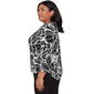 Plus Size Alfred Dunner Classics Floral Linework Side Tie Blouse - image 4