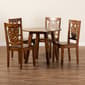 Baxton Studio Mina Walnut Brown Finished Wood 5pc. Dining Set - image 8