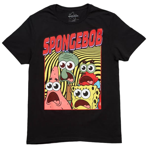 Young Mens Nickelodeon SpongeBob SquarePants Group Graphic Tee - image 