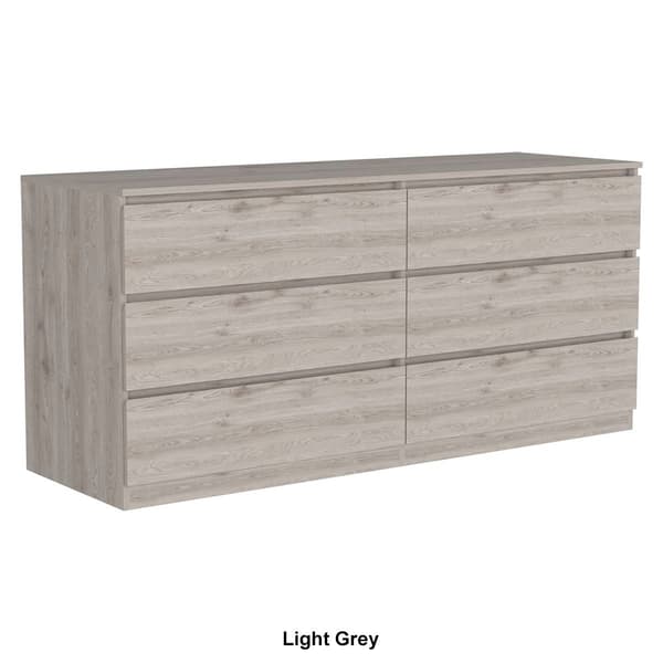 FM FURNITURE Seul 6 Drawer Double Dresser