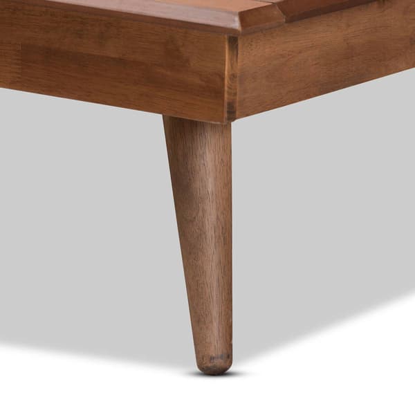 Baxton Studio Karine Walnut Brown Finished Wood Platform Bed