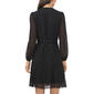 Womens MSK Long Sleeve Pintuck Dot Chiffon Fit & Flare Dress - image 2