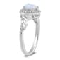 Gemstone Classics™ Created Opal & Sapphire Heart Ring - image 2