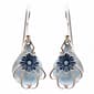 Silver Forest Flower Filigree Teardrop Earrings - image 1