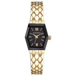 Womens Ellen Tracy Tonneau Shape Black Dial Watch - ET5478GD