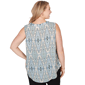 Plus Size Emaline Seabreeze Essence Sleeveless Paisley Blouse - image 2
