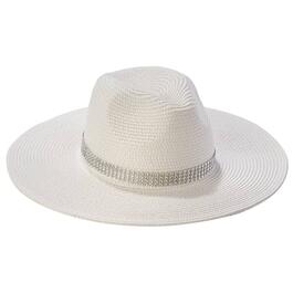 Womans Madd Hatter Large Molded Straw Panama Hat
