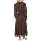 Petite MSK Long Sleeve Tie Neck Foil Dot Tiered Maxi Dress - image 2