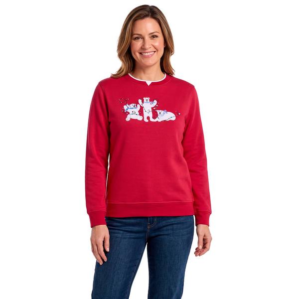 Womens Hasting & Smith Polar Bear Trio Fleece Sweatshirt