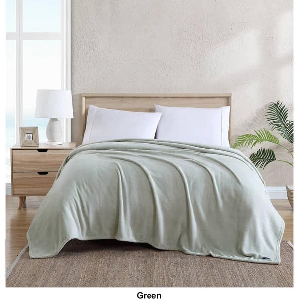 Tommy Bahama Ultra Soft Solid Plush Fleece Blanket