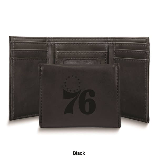 Mens NBA Philadelphia 76ers Faux Leather Trifold Wallet
