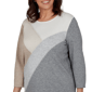 Plus Size Alfred Dunner Regent Street Studded Color Block Sweater - image 5