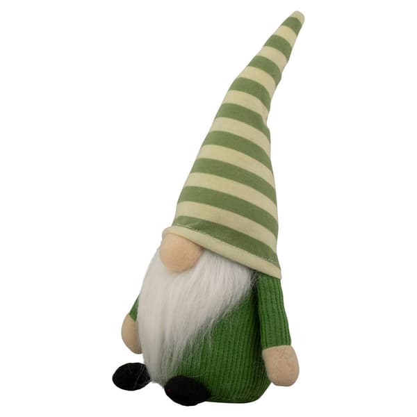 Northlight Seasonal Green Striped Hat Springtime Boy Gnome