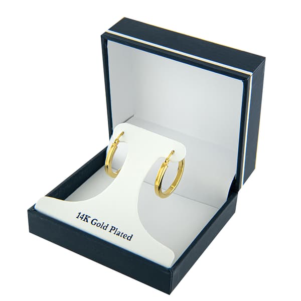 Gold over Fine Silver Plated 26mm Hoop Earrings