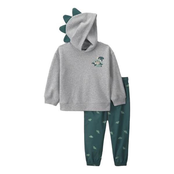 Toddler Boy Carter''s® 2pc. Dinosaur Fleece Hooded Top & Pant Sets