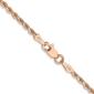 Unisex Gold Classics&#40;tm&#41; 2mm. Rose Gold Diamond Cut Rope Necklace - image 1
