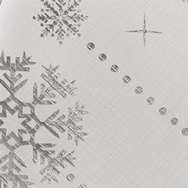 Threadmade Foil Wonderland Snowflake Holiday Fabric Tablecloth