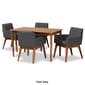 Baxton Studio Dorina Mid-Century Modern Fabric 5-Piece Dining Set - image 11
