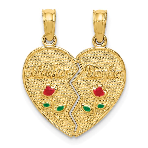 Gold Classics&#40;tm&#41; 14kt. MOTHER DAUGHTER Break Apart Pendant - image 