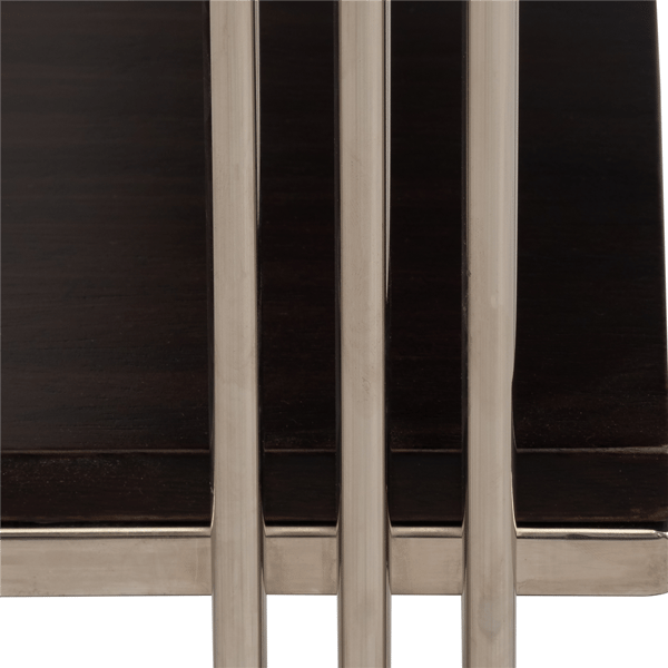 Sagebrook Home Metal & Mango Wood Three-Tier Accent Table