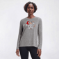 Womens Hasting & Smith Long Sleeve Santa Hacci Tee - image 1