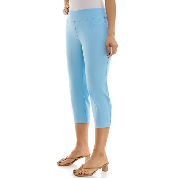 Plus Zac & Rachel Solid Millennium Pull On Cropped Pants