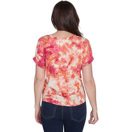 Plus Size Skye''s The Limit Garden Party Print Short Sleeve Tee