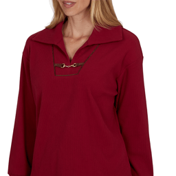 Petite Ruby Rd. English Countryside Solid Rib Knit Sweater