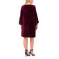 Plus Size MSK Long Sleeve Bell Sleeve Velvet Dress - image 2