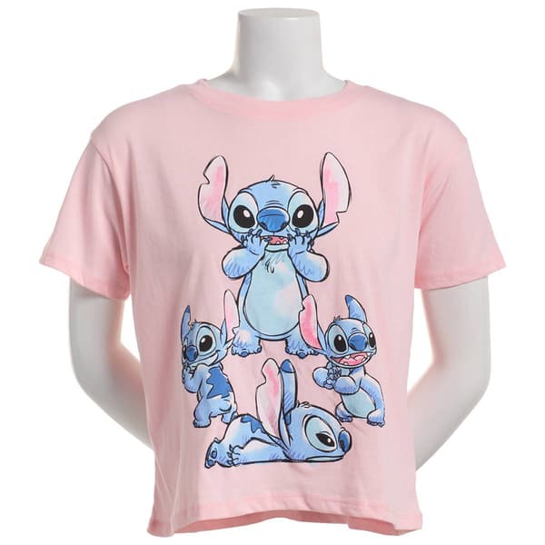 Juniors Freeze Stitch Pile Up Skimmer Graphic Tee