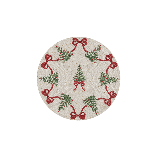 Avanti Bows & Trees Round Placemats - Set of 4