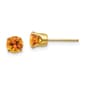 Gemstone Classics&#40;tm&#41; Yellow Gold 5mm. Citrine Stud Earrings - image 1