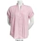 Womens Preswick &amp; Moore Short Sleeve Solid Geo Blouse - image 5