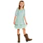 Girls (7-16) Speechless 3/4 Sleeve Diamond Print Tiered Dress - image 1