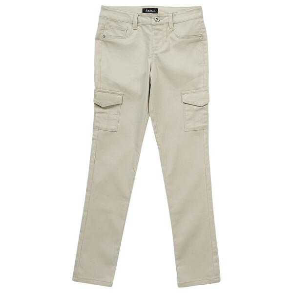 Girls &#40;7-12&#41; Squeeze Skinny Sateen Pants w/Cargo Pockets - image 