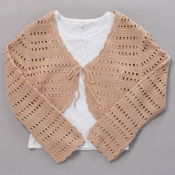 Girls (7-16) No Comment 2pc. Crochet Front Tie Top w/ Tank Top