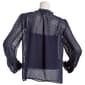 Juniors A. Byer Long Sleeve Clip Dot Tie Neck Blouse - image 3