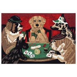 Liora Manne Frontporch Poker Pups Rectangular Accent Rug
