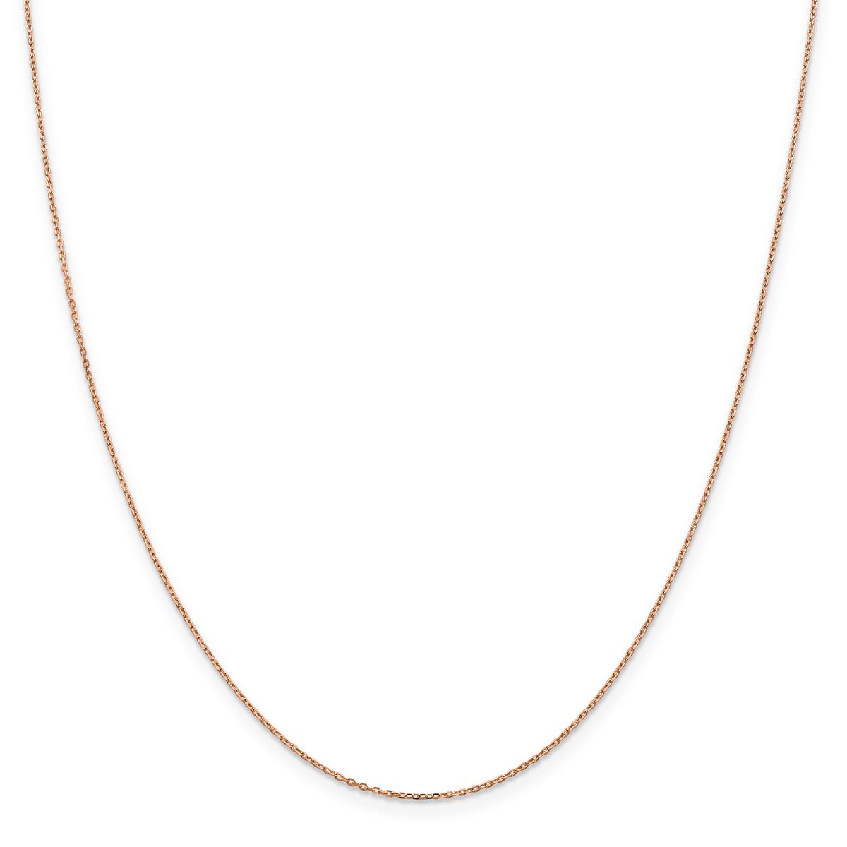 Gold Classics™ 1.0mm. Rose Gold Diamond Cut Cable Necklace