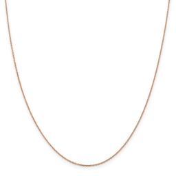 Gold Classics(tm) 1.0mm. Rose Gold Diamond Cut Cable Necklace