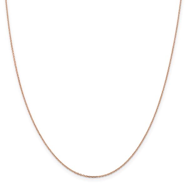 Gold Classics(tm) 1.0mm. Rose Gold Diamond Cut Cable Necklace