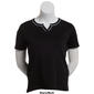 Womens Hasting & Smith Short Sleeve Split Neck Piped Tee - image 7