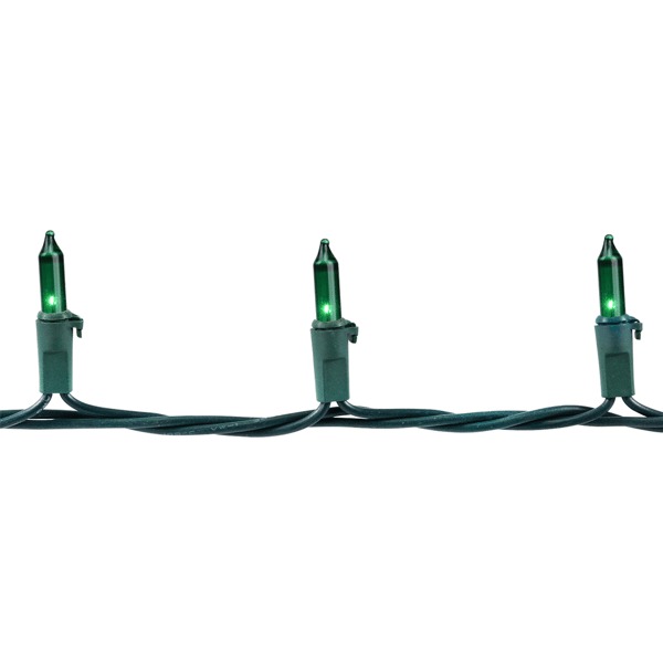 GKI/Bethlehem 45.5ft. Mini Green Christmas Light Set