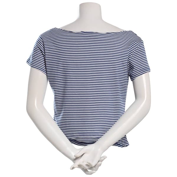 Juniors C-Life Snoopy 1950 Football Stripe Off The Shoulder Tee