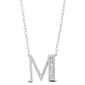 Diamond Classics(tm) 1/20ctw. Baguette Diamond M Initial Pendant - image 1