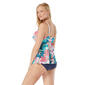 Womens Beach House Swim Willow Floral Twist Front Tankini Top - image 2