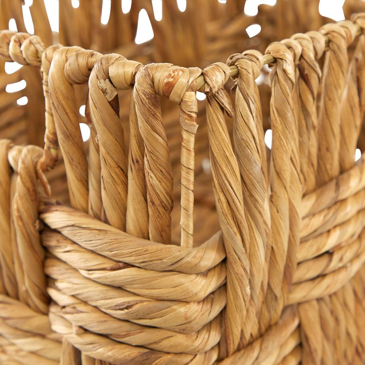9th & Pike® Brown Wicker and Metal Baskets - Set of 2
