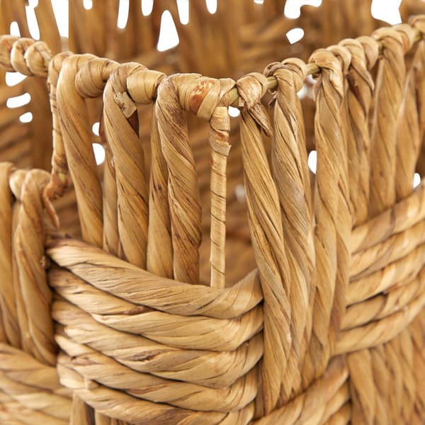 9th & Pike® Brown Wicker and Metal Baskets - Set of 2